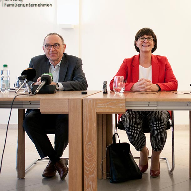 Norbert Walter-Borjans und Saskia Esken, Bundesvorsitzende der SPD, Foto: Emilio Esbardo